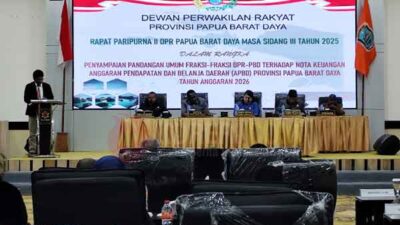Gabungan Fraksi DPRP PBD Soroti RAPBD 2026 Menurun, Singgung Fiskal Daerah