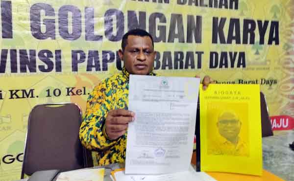 Septinus Lobat Resmi Calon Tunggal Ketua DPD I Golkar PBD 2 Golkar PBD Sekretaris DPD
