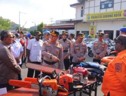 Polresta Sorong Kota Gelar Apel Kesiapan Tanggap Darurat Bencana Serentak Nasional
