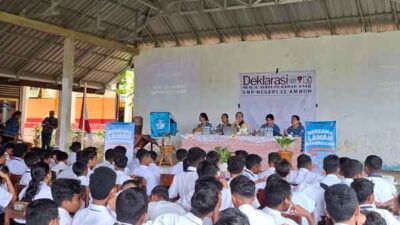 TP PKK Lanjut Sosialisasi Cegah Kekerasan di SMPN 12 Ambon, Ini Arahan Lisa Wattimena