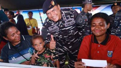 Dankodaeral XIV Sorong Hadiri Karya Bakti Hari Armada RI