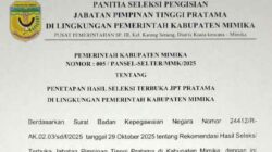 Tiga Besar Hasil Selter JPT Pratama Mimika 2025 Resmi Diumumkan, Ini Daftarnya 6 Pengumuman Selter JPT Pratama Mimila
