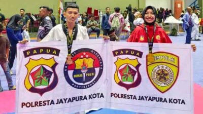 2 Personel Polresta Ukir Prestasi di Bupati Cup I Mimika 2025, Sabet Emas dan Perunggu 21 Duo Polresta Juara di Bupati Cup I Mimika 2025