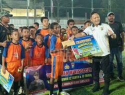 Kapolresta Sorong Kota Resmi Tutup Turnamen Miniscoccer U10-U12, Ini Daftar Juaranya