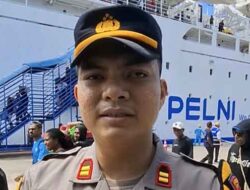 Pastikan Mudik NATARU Lancar, Polsek KP3 Perketat Keamanan di Pelabuban Sorong