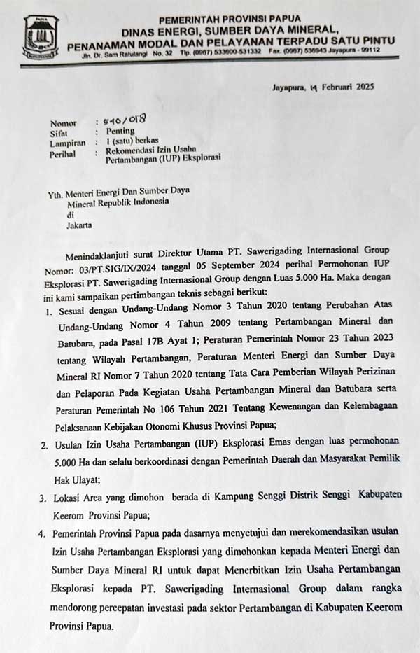 Tambang Emas Senggi Makan Korban: Kasus 5 WNA Cina Penegakan Hukum atau Pesanan? 3 Kasus Tambang Emas Senggi3