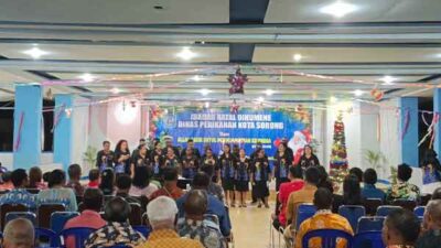 Dinas Perikanan Kota Sorong Rayakan Natal 2025, Ada “Kado Spesial” bagi Nelayan