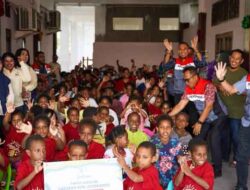 Pertamina Papua Maluku Berbagi Kebahagiaan bersama 375 Anak Yatim di HUT 68 Tahun