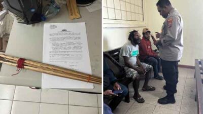 Polisi Kembali Amankan 13 Anak Panah di Bandara Mozes Kilangin Timika