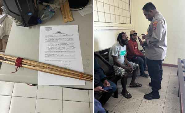 Polisi Sita 13 Anak Panah Bandara Moses K Timika