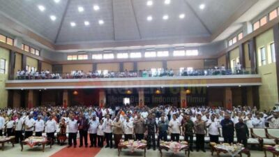 Perayaan Natal Gabungan Pemerintahan, TNI - Polri dan masyarakat Provinsi Papua Barat Daya di Gedung Lambertus Jitmau, Kota Sorong, Rabu (7/1/2026) / Foto : KENN