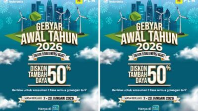 Gebyar Awal Tahun 2026:  PLN Hadirkan Promo Tambah Daya Diskon 50%