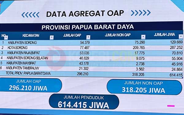 Pemprov Launching Data Agregat OAP di Papua Barat Daya 2 Pemprov PBD Agregat Data OAP2