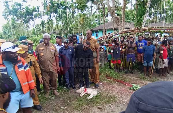 Patah Panah dan Ritual Adat Akhiri Konflik Kubu Dang–Newegale di Timika 3 Ritual Adat Perdamaian Kwamki Narama3
