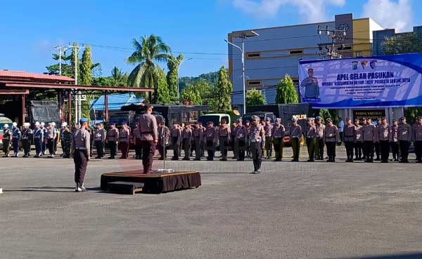 Polresta Sorong Kota Gelar Apel Operasi Keselamatan Dofior tahun 2026/Foto : Suzan