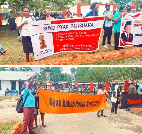Suara Keras GKI dan Masyarakat Biak–Supiori Tolak Perampasan Tanah Adat 5 LBH KYADAWUN Biak Demo Damai5