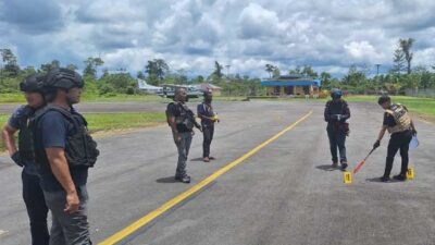 Olah TKP Penembakan di Bandara Koroway Batu : Ini Hasilnya