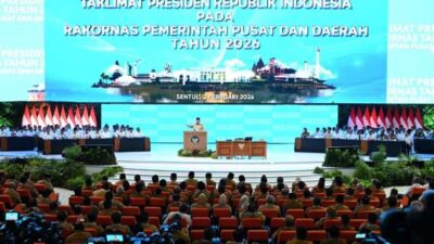 Rakornas Sentul 2026 Bupati Mimika rombongan