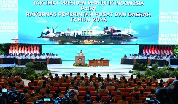 Kebersamaan Bupati-Wabup dan Forkopimda Mimika Bukti Solidnya Sinergitas di Daerah 1 Rakornas Sentul 2026 Bupati Mimika rombongan