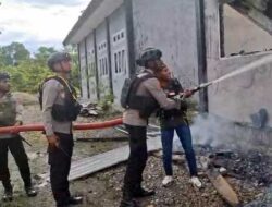 Tim Tindak Yahukimo Gerak Cepat Amankan Lokasi, Kebakaran di SMAN 2 Dekai Tak Meluas