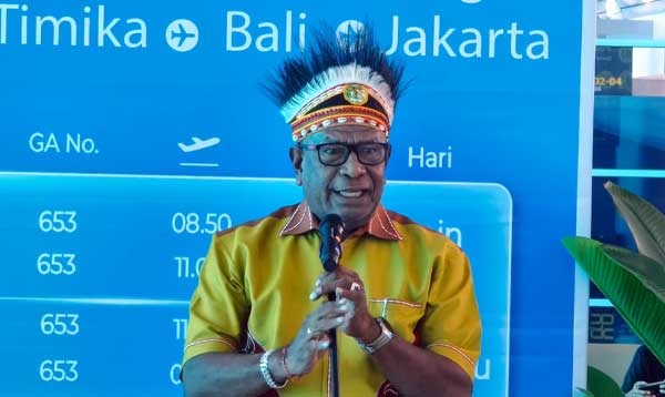 Garuda Indonesia Kembali Layani Rute Timika–Denpasar–Jakarta, Rettob Apresiasi 2 Bupati JR Garuda Layani Rute Tim Dps JKT
