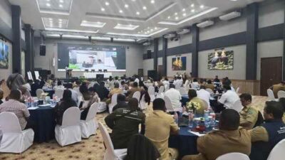 Pemerintah Provinsi Papua Barat Daya Gelar Rapat Evaluasi Kelompok Kerja Percepatan Perhutanan Sosial (Pokja PPS) di Vega Hotel Sorong, Senin 30 Maret 2026/ Foto: Suzan