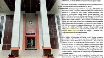 INKRAH! Begini Fakta PT Jayapura TOLAK Gugatan Helena Beanal Lawan Petrosea 20 Putusan Petrosea Ilustrasi Korericom