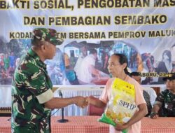Hadir di Aboru, Kodim 1504/Ambon Gelar Pengobatan Massal dan Berbagi Sembako