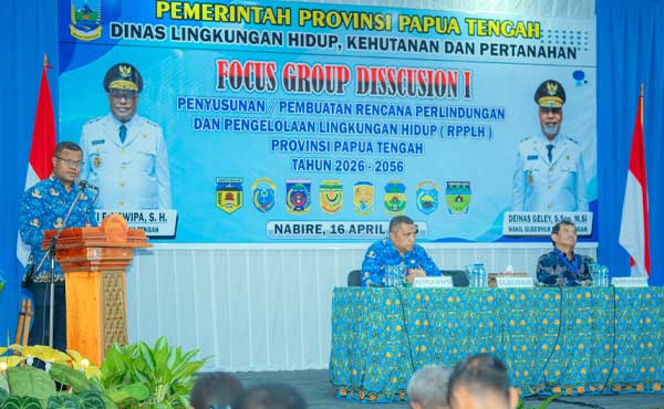 Pemprov Papua Tengah Gelar FGD I RPPLH 2026-2056, Bahas Poin Penting Soal Lingkungan 2 Pemprov PT FGD I RPPLH 2026 2056