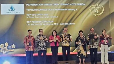 Perumdam Tirta Yapono Raih Top BUMD Bintang 4, Wali Kota Ambon Apresiasi 30 Perumdam Tirta Yapono Top BUMD Bintang 4