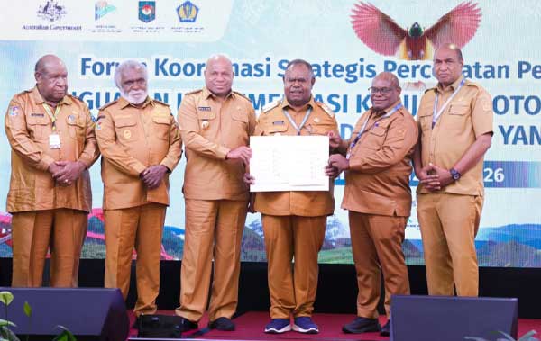 Pusat-Daerah Perkuat Komitmen Kelola Dana Otsus Papua Sejahterakan Masyarakat 3 6 Gubernur Wagub Kumpul di Timika