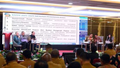 Pusat-Daerah Perkuat Komitmen Kelola Dana Otsus Papua Sejahterakan Masyarakat 13 6 Gubernur Wagub di Timika3