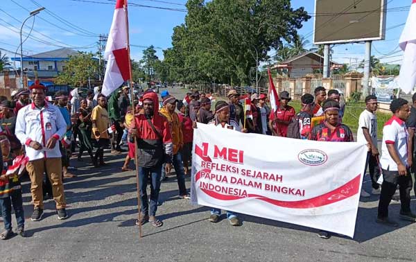 Aksi Demo 1 Mei 2026 di Timika2