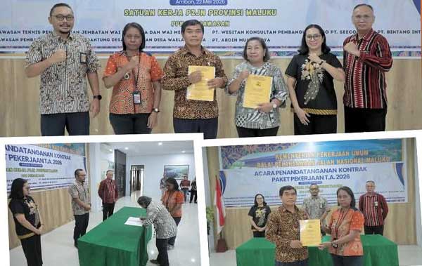 BPJN Mal Teken 2 Kontrak Pengawasan