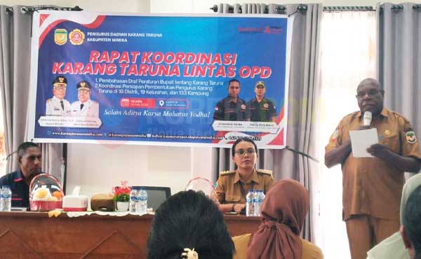 Rakor Karang Taruna Lintas OPD di Mimika, Perkuat Sinergi Dukung Program Pemerintah 2 Distrik Mimika Baru Rakor Lintas Karang Taruna2