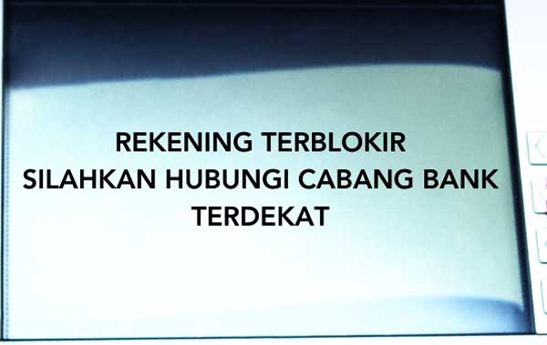 Ilustrasi Rekening diblokir