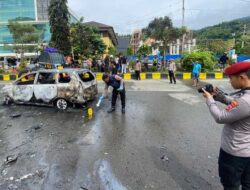 Polisi Dalami Insiden Mobil Terbakar di Depan Mako Polda Papua