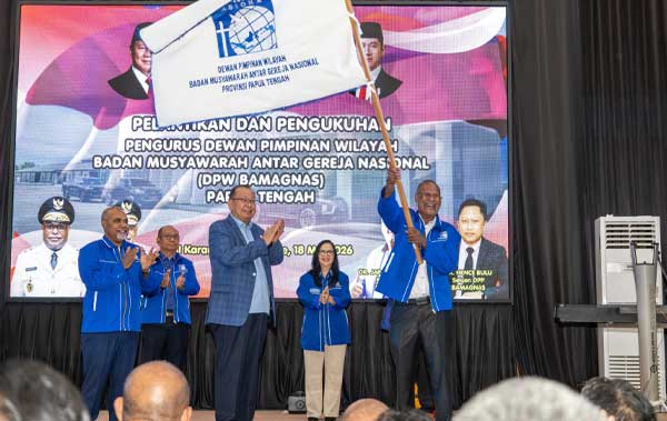 Wagub Deinas Ajak BAMAGNAS Jadi Mitra Bangun SDM Papua Tengah 3 Wagub PT Pelantikan BAMAGNAS