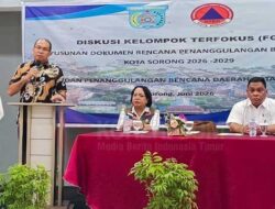 Kota Sorong Butuh Dokumen RPB Hadapi Potensi Bencana, Ini Alasannya