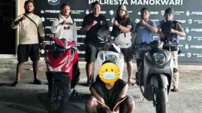 Spesialis Curanmor Diringkus Tim URC Polresta Manokwari, BB Tiga Motor Ikut Diamankan