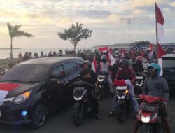 Konvoi Merah Putih Aliansi Masyarakat PBD Cinta Damai Ajak Jaga Kamtibmas
