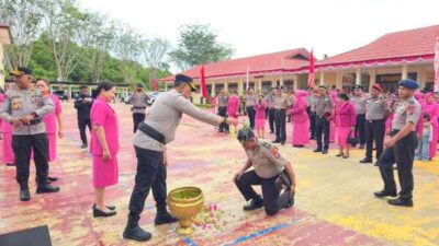 Upacara Dipimpin Langsung Wakapolda, 87 Personel Polda PBD Naik Pangkat