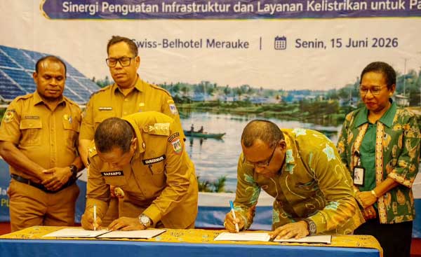 PLN-Pemprov Papua Selatan Teken MoU Strategis Perkuat Keandalan Listrik DOB 1 PLN Pemprov Papsel Teken MoU Strategis