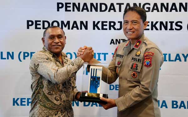 Teken PKT, PLN-Polda PBD Perkuat Keamanan Aset Kelistrikan 2 PLN Polda PBD Teken PKT2