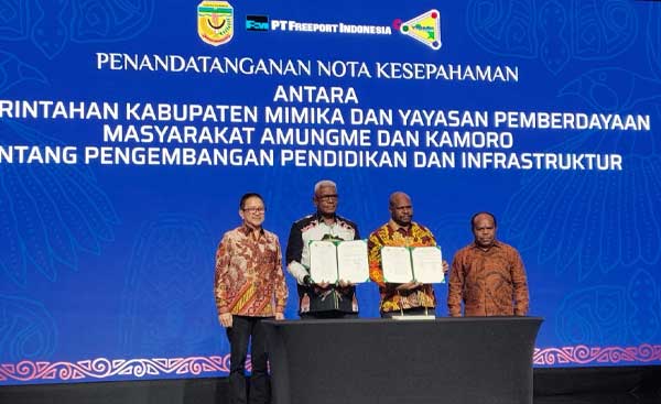 Pemkab Mimika, PTFI dan YPMAK Perkuat Kolaborasi Pembangunan, Begini Detailnya 3 Pemkab PTFI YPMAK Teken MoU JKT