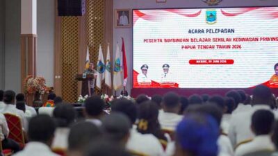 Lepas Siswa Bimbel Sekolah Kedinasan OAP 2026, Gubernur Papua Tengah Titip Pesan Ini 14 Pemprov Papua Tengah Pelepasan Siswa BIMBEL