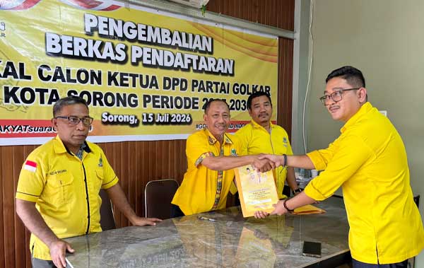 David Hehanussa Balon Tunggal Ketua Golkar Kota Sorong