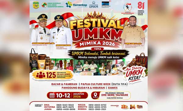 Festival UMKM Mimika 2026 Dongkrak Ekonomi Lokal, 125 Pelaku Siap Naik Kelas 1 Festival UMKM Mimika2026