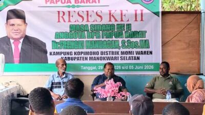 Reses II 2026, Legislator PB Frengki Mandacan Belanja Aspirasi di Distrik Oransbari 26 IMG 20260708 WA00462