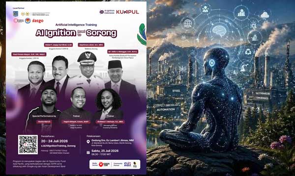AI Ignition Road to Sorong Hadir 25 Juli, Peserta Bakal Raih Sertifikat Internasional Gratis 1 Pelatihan AI Kota Sorong